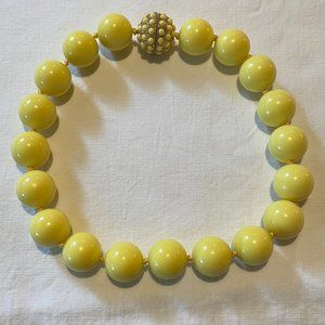 J. Crew Yellow Gumball Necklace